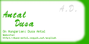 antal dusa business card